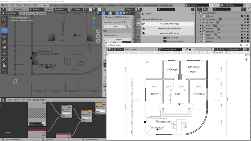 Technical drawing creation with Blender and Inkscape (Workshop)