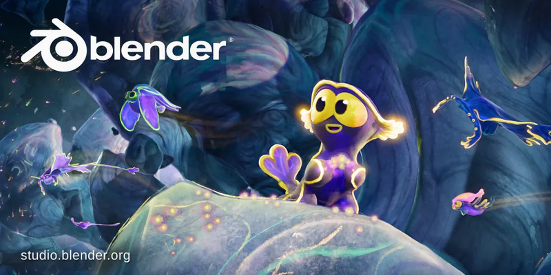 Blender 5.1 splash artwork from Singularity by Blender Studio