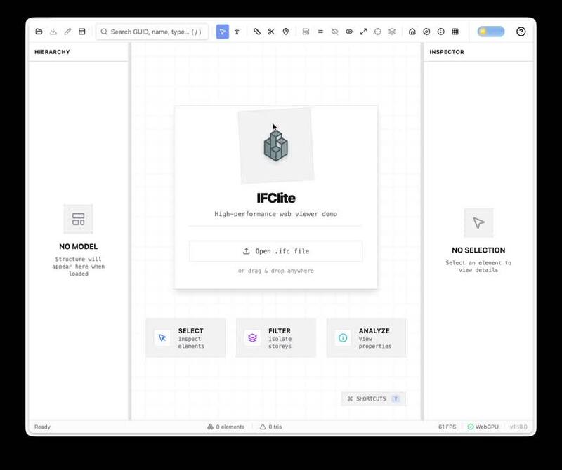 IFClite point cloud and openBIM workflow demonstration