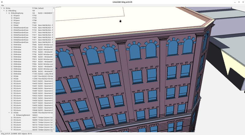 LinesCAD proof-of-concept IFC viewer