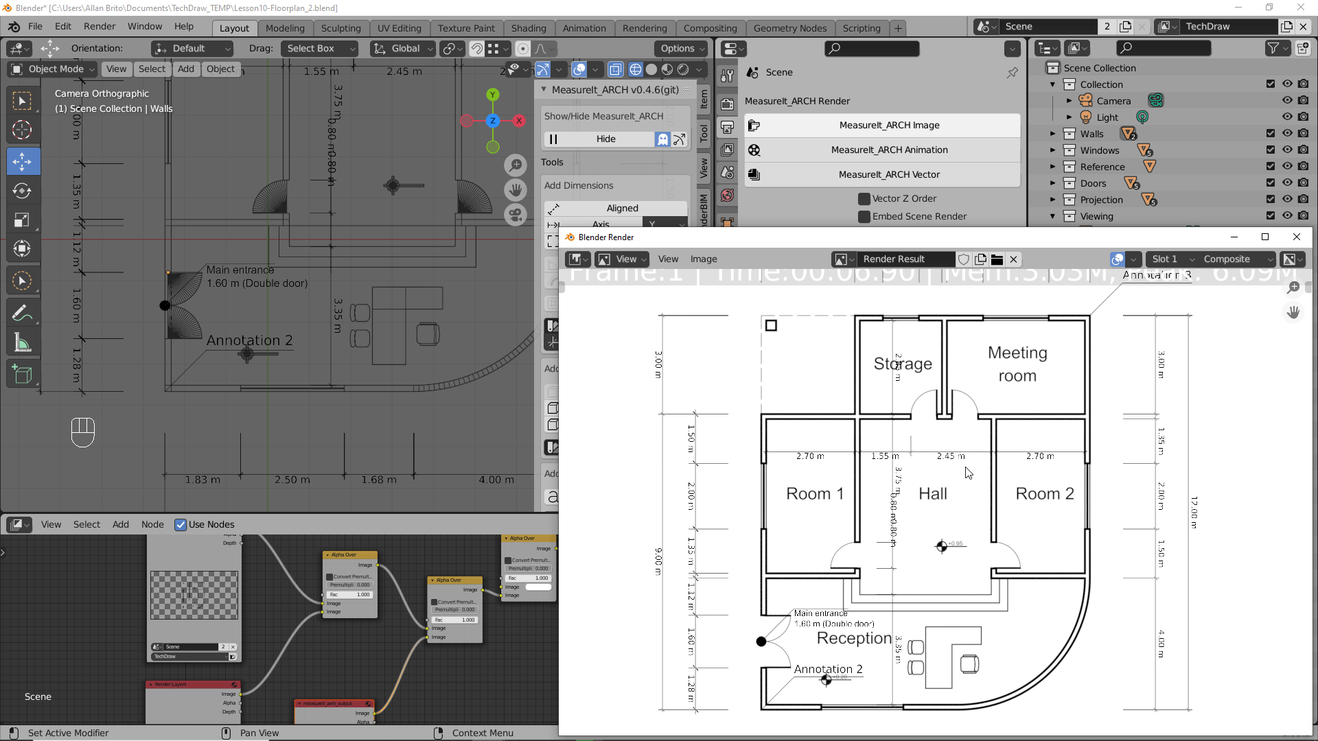 architectural technical drawing